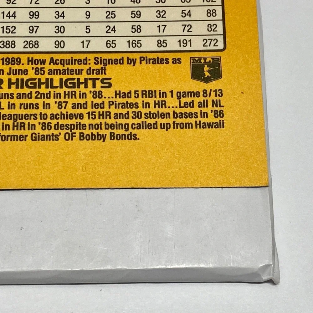 Vintage Donruss MLB '89 Barry Bonds Pittsburgh Pirates Base Set Baseball Card 92